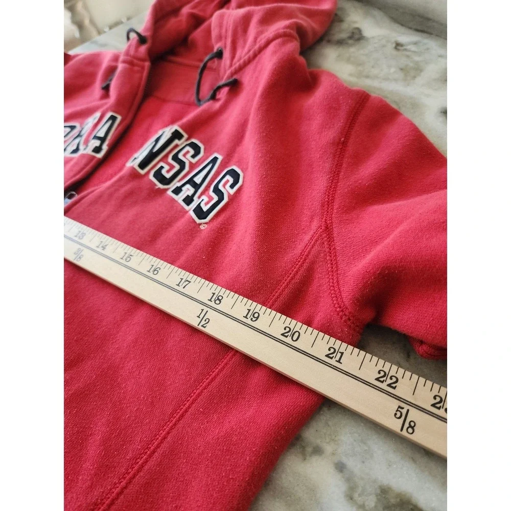 Vintage Arkansas Razorbacks Nike Hoodie‎ Full Zip Red College NCAA Sweatshirt